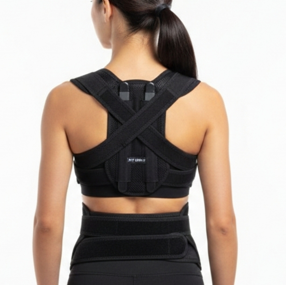 Fit Geno Back Brace‎ Posture Corrector Adjustable Full Back Support Men Women